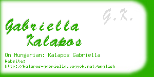 gabriella kalapos business card